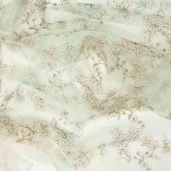 Button Blue Brown
